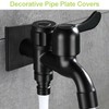 UFURMATE Pipe Wall Covers, 2Pcs ABS Plastics Square Escutcheon Plates