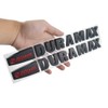 2X Allison Duramax Emblem Badge Matte Black/Red 3D Raised Strong
