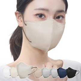 [マスク 3d 大きめ]マスク 大きめ 立体 30枚入 バイカラーマスク 不織布 3d立体構造 brodioマスク 大きめ 使い捨て おしゃれ 耳が痛くならない 男女兼用 ウイルス飛沫対策 通気快適 (普通タイプ, グレージュ×紐ブラウン)