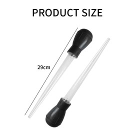 2 Pcs Turkey Baster Large,Chicken Basting Cooking Pipette,Aquarium Injector, Plastic Dropper Rubber Head