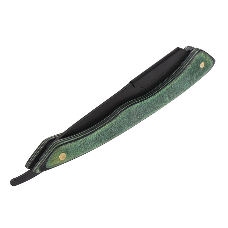 Foldable Beard Blade Holder Stainless Steel Composite Wood Beard Knife