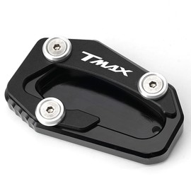CCYYMOWOK Motorcycle Side Stand Extension Pad for Yamaha TMAX 530 SX DX 2017 2018 2019 tmax560 2020 2021 2022 (Black)