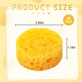 30 Pcs Tack Cleaning Sponges Horse Saddle Sponge Tack Sponges for Leather Saddle Horse Supplies Boot Crafts Ceramics Household Use and More, Medium Hole Round, 2.83 x 1.18 Inches