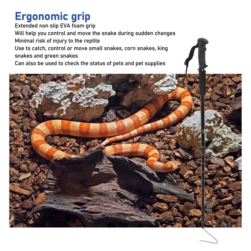 Retractable Snake Hook Adjustable Reinforced Lightweight Reptile Grabber Snake Catcher
