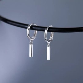 Unbranded 925 Silver Plated Unisex Hip Hop Dangle Drop Earrings for Men Women