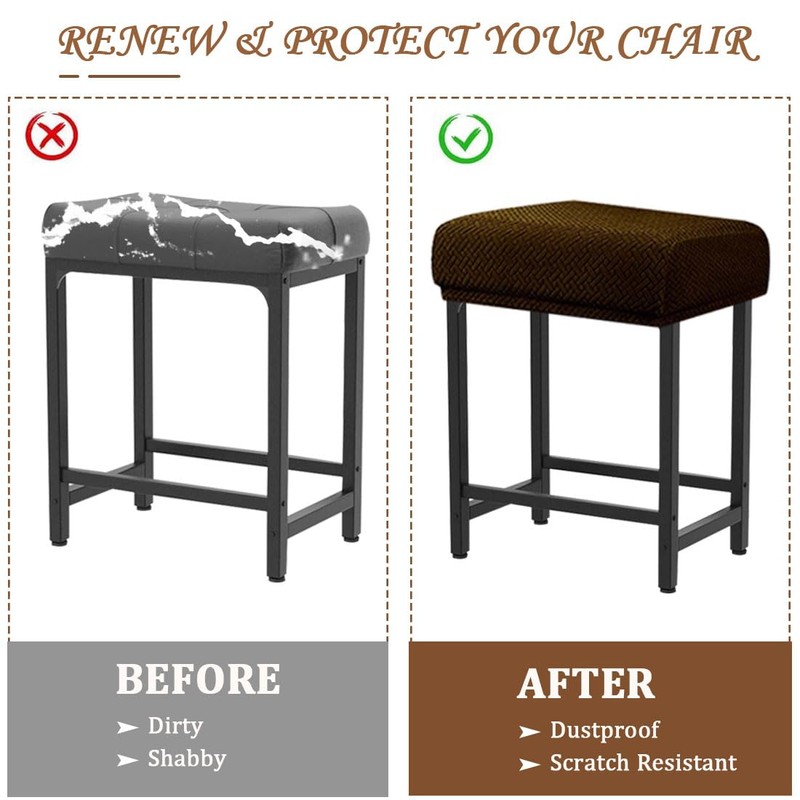 Levoberg Bar Stool Cover Rectangle Stretch Counter Height Barstool Slipcovers