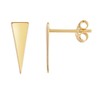 14K Yellow Gold Long Triangle Climber Stud Earrings