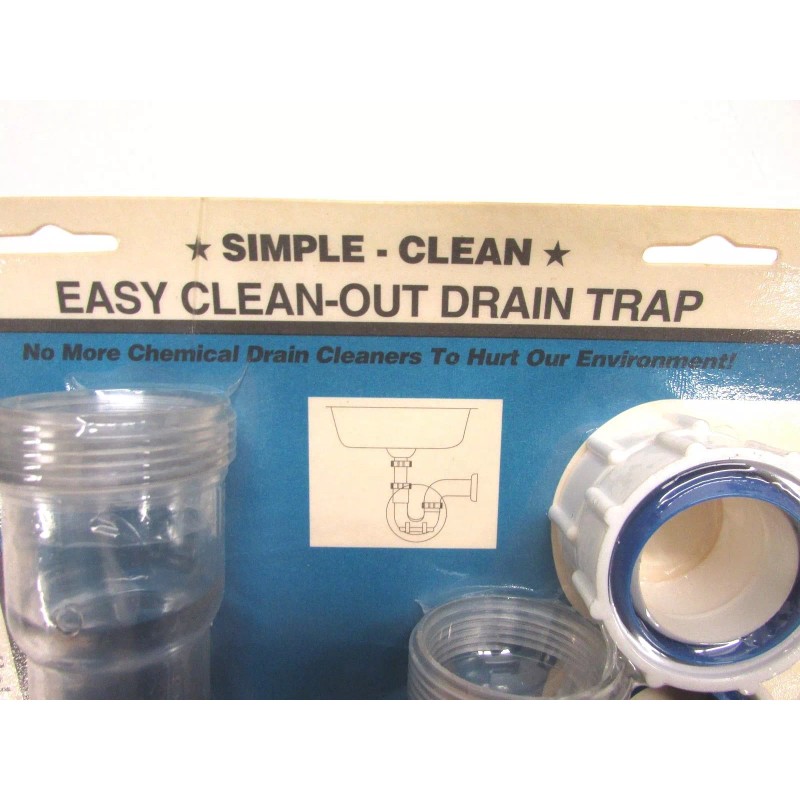 SIMPLE CLEAN NEW! SIMPLE CLEAN EASY CLEAN-OUT DRAIN TRAP, 1-1/2"