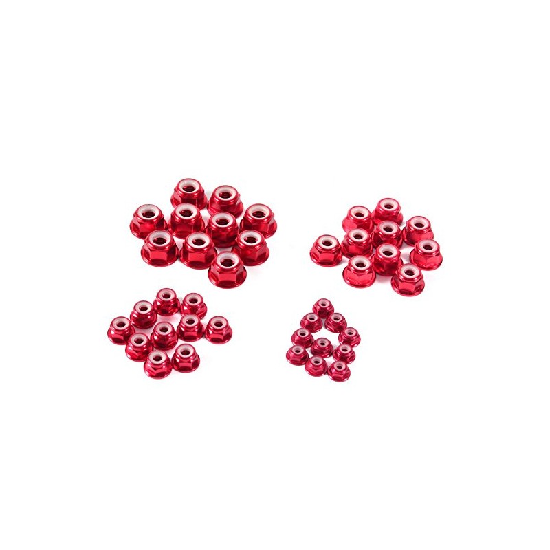 10 Pcs M5 Nut CNC Aluminum Flange Nylon Self Locking