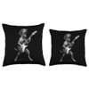 German Shorthaired Pointer Playing Guitar Rock Music Dog Throw Pillow