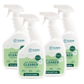 Clean Republic All-Purpose Cleaner, Daily Use Cleaning Spray for Kitchens, Bathrooms, and More, 32 Fluid Ounce Bottle, 4-Pack