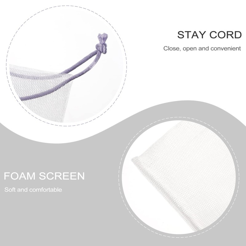 FOMIYES 40pcs Nylon Mesh Soap Pouch, Hanging Handmade Soap Bubbler,