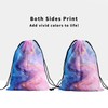 Marble Printed Gymnastics Grip Bag Golden Foil Drawstring Bag Blue
