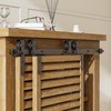 TOIMIOTOIM 8FT Bypass Mini Sliding Barn Door Hardware Kit for