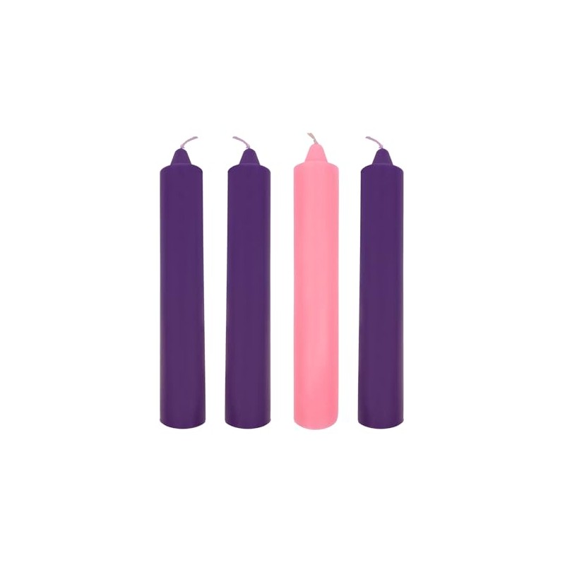 Unscented Jumbo Candles 4 Pack 9" x 1½" a Booklet