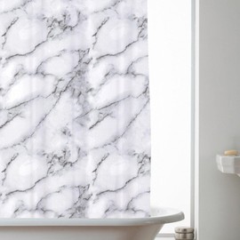 COUNTRY CLUB Shower Curtain with Rings Marble