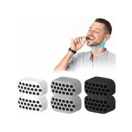 Portable Jawline Workout Exerciser, Face Muscle Trainer To Activate Facial Muscles, Improve Jawline And Chin Contour, Relax Neck, Made Of Safe And Reusable Material, Easy To Clean - Color: Black, Size: 5 Pcs