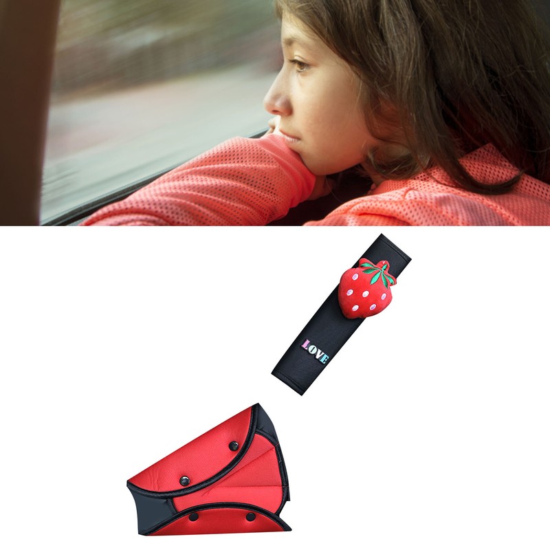 Car Seatbelt Cushion Pad Cute Soft Thick Polyester Kids Car