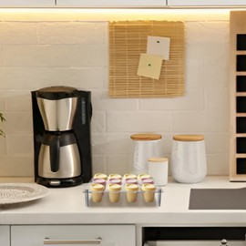 Pcmursal Coffee Pod Drawer Organizer, K Cup Drawer Holder Organizer, Clear Acrylic Coffee Pod Holder, K Cup Organizer Tray for Office and Kitchen (12 Holes)