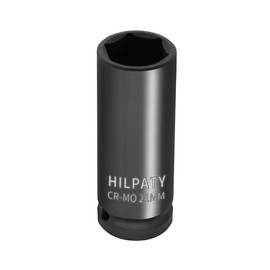 Hilpaty Hexagonal Socket Spanner 21 mm, 1/2 Inch Square Drive Cr-Mo Impact Wrench Insert, Wheel Bolts Nut, 78 mm Total Length