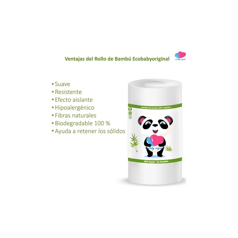 Pañal Ecologico Pack De 5 Regalo 1 Rollo De Papel