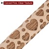 QUARKZMAN Wooden Clay Roller 4 Inch Heart Pattern Rolling Pin