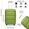 Kono Carry On Luggage Hard Shell Travel Trolley 4 Spinner