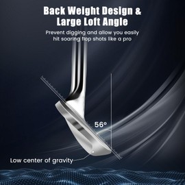 Tangkula Golf Sand Wedge Right Hand, 56/60 Degrees Gap Lob Wedge with Non-Slip Surface for More Spin and Easy Escape from Bunker, Golf Club for Men and Women