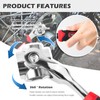 carleef 9.84" 8-in-1 Magnetic Lug Wrench with 8mm-21mm Socket,360° Rotating