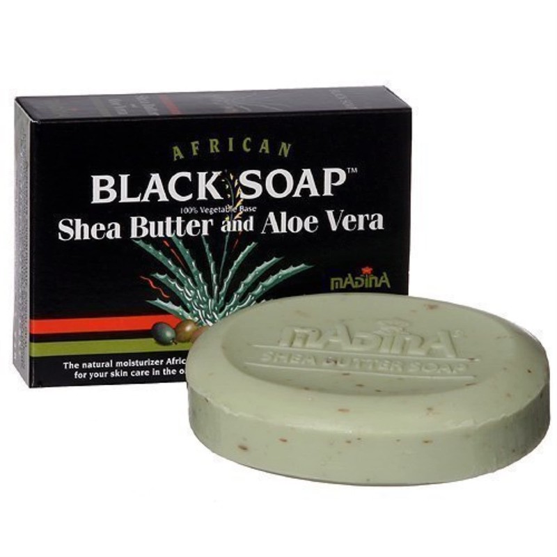Madina African Black Soap With Shea Butter & Aloe Vera