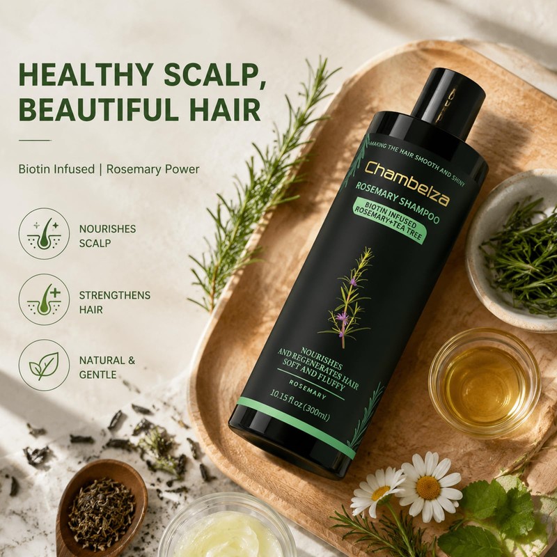 Rosemary Biotin Shampoo for Thinning Hair For Men & Women