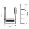 YACHARIES Boat 4 Step Ladder 316 Stainless Steel Folding Ladde,