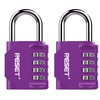 RESET-060 2 Pack 4 Digit Combination Lock Outdoor Padlock for