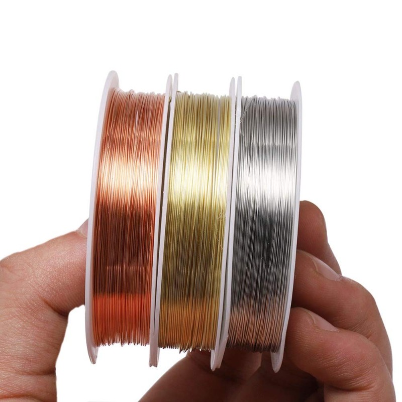 tooloflife Tarnish Resistant Bare Copper Wire Roll for Crafts Beading