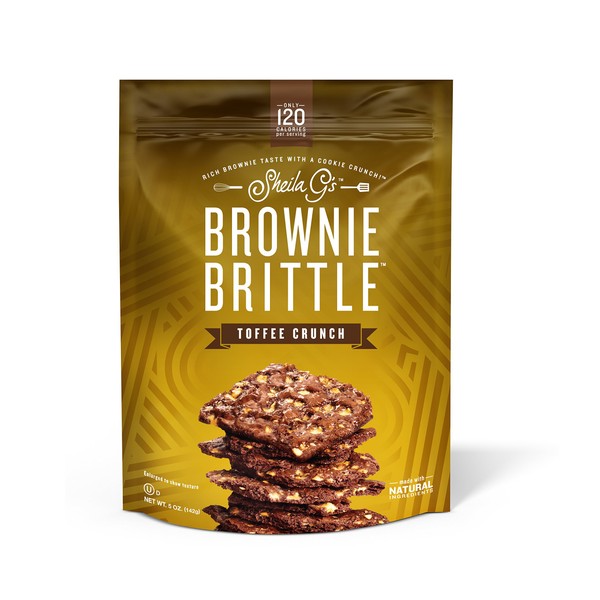 Sheila G's Brownie Brittle, Toffee Crunch, 5 Ounce Bag (Pack of 6) (Packaging May Vary)