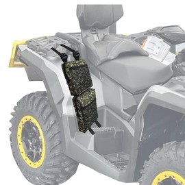 Vanlison 2 Pack ATV Fender Bags, Detachable Saddle Bag ATV Gear Bag Water-resistent Motorcycle Bag Compatible with Sportsman Scrambler TRX FourTrax Outlander Grizzly UTV Storage Bag Camouflage