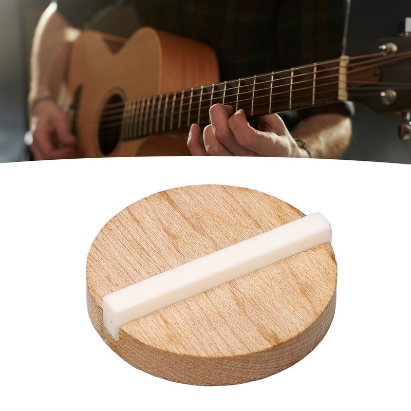 Guitar Resonator Biscuit Replacement Maple Wood Biscuit with Ox Bone