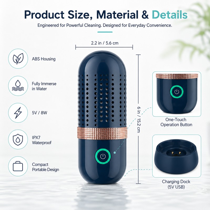 Portable Fruit and Vegetable Washer for Kitchen Use – Rechargeable