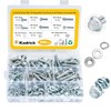 260Pcs Flange Hex Bolts and Nuts Kit,M8 x1.25 (M6 x1.0