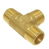 Joywayus 1/2 Inch NPT Brass Pipe Fitting Barstock Tee 3