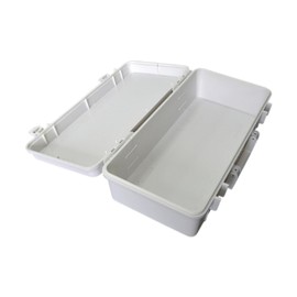 Ronyme Tool Box Organizer Multifunctional Carry Case Screws Nuts Storage Bin for Garage, White