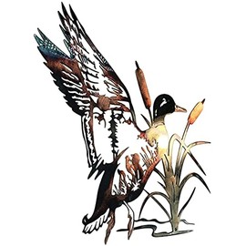 Alnicov Solo Mallard Metal Wall Art,Vintage Wall Hangings Decoration Art for Modern Living Room and Bedroom