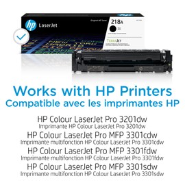 HP 218A Black Toner Cartridge | Works with Color Laserjet Pro 3201, MFP 3301 Series | W2180A