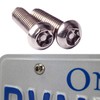 ZXFOOG License Plate Screws Anti Theft- 8 PC Button Head