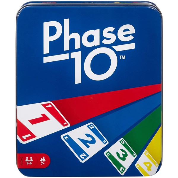 Phase 10 Card Game with 108 Cards, Makes a Great Gift for Kids, Family or Adult Game Night, Ages 7 Years and Older