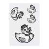 4 x 'Fancy Rubber Duck' Temporary Tattoos - Water Resistant,
