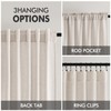 MIULEE Non-See-Through Privacy Linen Curtains 2 Panels, Light Filtering Window