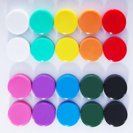 ZDZBLX Fridge Magnets Refrigerator Magnets, 20 PCS 10 Colors Magnet Strong Magnets Small Magnets, Heavy Duty Magnets for Whiteboard Mini Magnets Cute Magnets Round Magnets for Fridge Locker Classroom