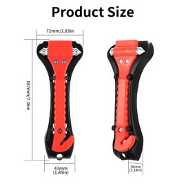4 Pcs Car Safety Hammer, 2-in-1 Car Emergency Escape Tool Kit, Emergency Car Hammer and Seatbelt Cutter, Car Window Breaker Cutter Hammer, Glass Breaker Life-Saving Hammer with Seat Belt Cutter Tool