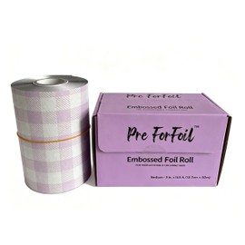 Lilac Design Embossed Aluminum Foil Roll – 5 inch x 165 ft (12.7cm x 50m) Hair Foils for Hair Coloring, Highlighting & Professional Salon Services